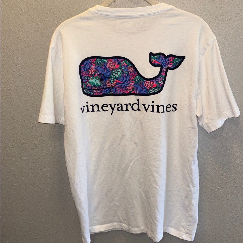 Vineyard Vines White Tee Shirt Summer Beach Ready Women’s Size Small